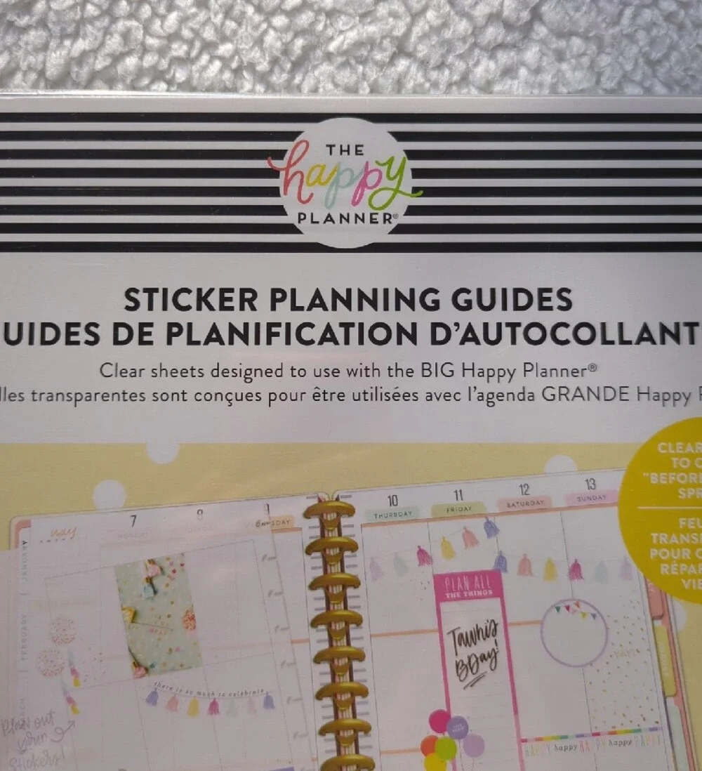 The Happy Planner Sticker Planning Guides - Clear Sheets To Create Your Planner